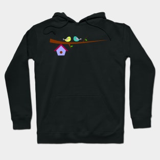 Cute birds in spring Hoodie